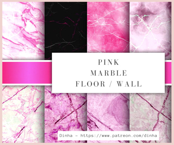 Dinha Gamer: Matching Pink Marble Floor and Wall