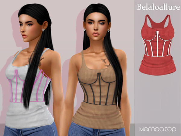 The Sims Resource: Mernaa top by belal1997