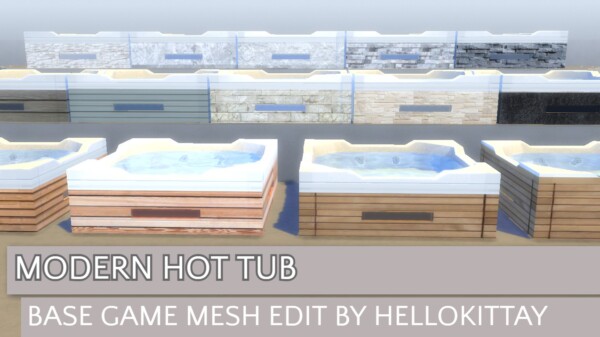 Mod The Sims: Modern Hot Tub by hellokittay