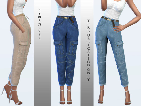 The Sims Resource: Mom jeans with belt by Sims House
