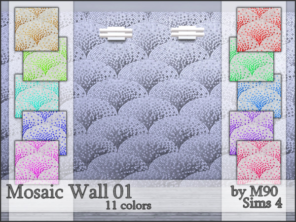 The Sims Resource: Mosaic Wall 01 by Mircia90