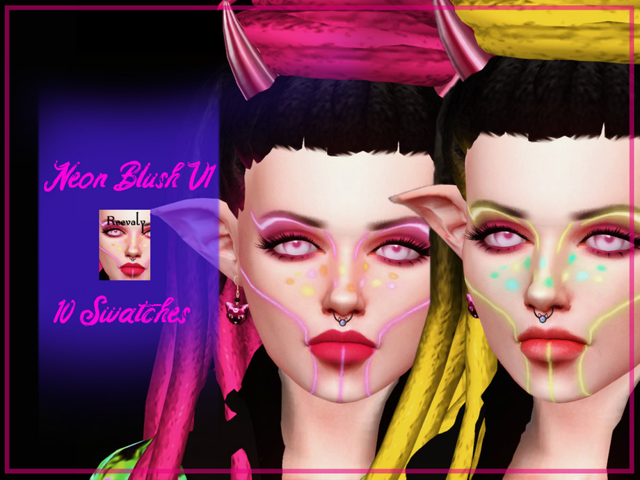 The Sims Resource: Neon Blush V1 by Reevaly • Sims 4 Downloads