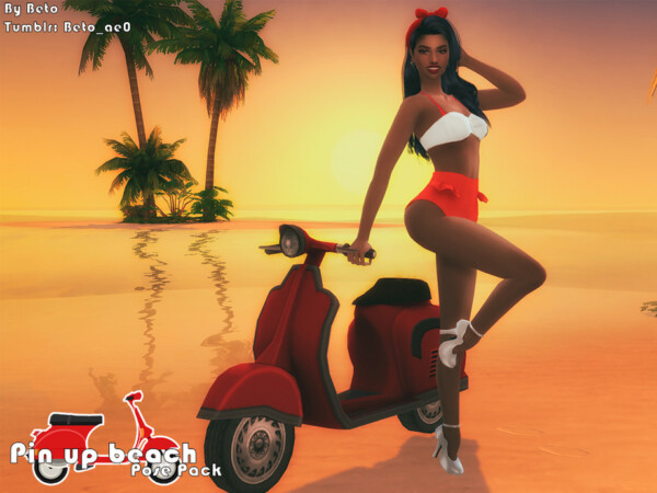 The Sims Resource: Pin up beach   Pose Pack by Beto ae0