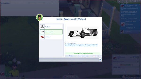 Mod The Sims: Racing Driver Career by JJ2478