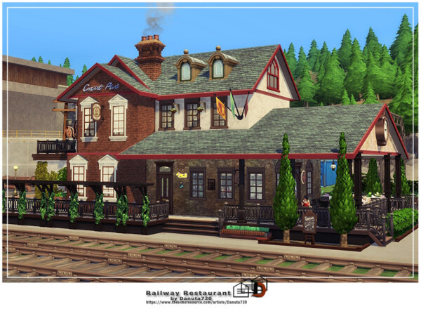 The Sims Resource: Railway Restaurant by Danuta720