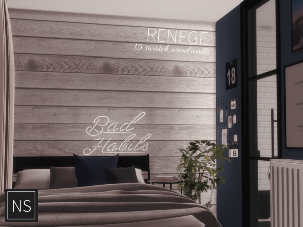 The Sims Resource: Renege Wooden Walls by networksims