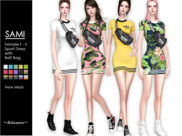 The Sims Resource: Sami Sport Mini Dress by Helsoseira