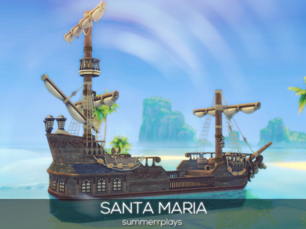 The Sims Resource: Santa Maria Pirate Ship by Summerr Plays