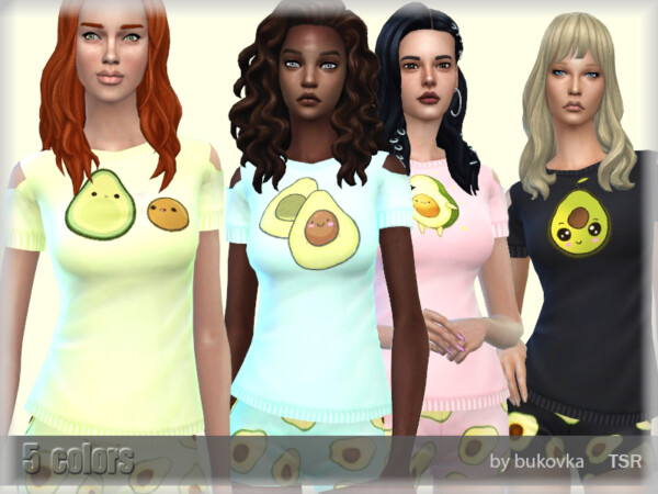 The Sims Resource: Shirt Avocado by bukovka
