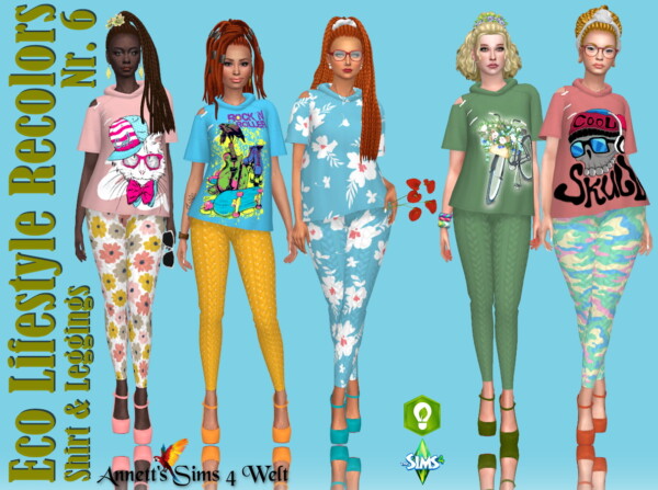 Annett`s Sims 4 Welt: Shirt and Leggings Nr. 6