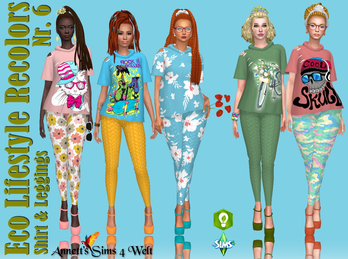 Annett`s Sims 4 Welt: Shirt and Leggings Nr. 6 • Sims 4 Downloads