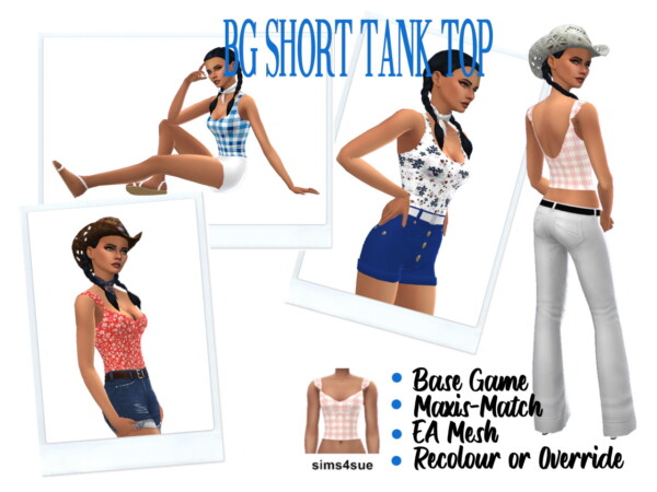 Sims 4 Sue: Short Tank Top