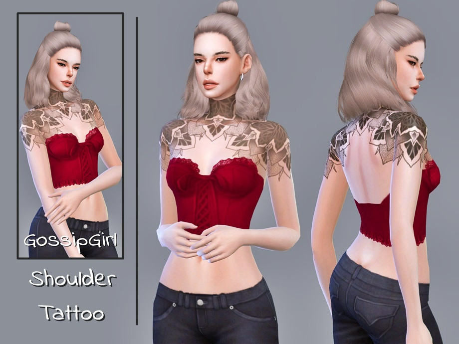 The Sims Resource Shoulder Tattoo By GossipGirlS4 Sims 4