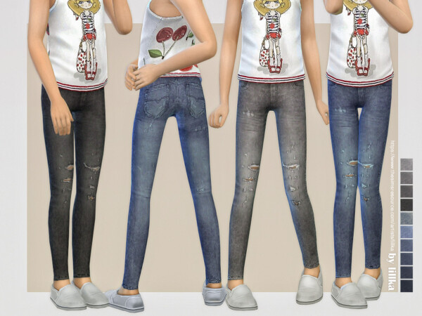 The Sims Resource: Skinny Jeans for Girls 08 by lillka