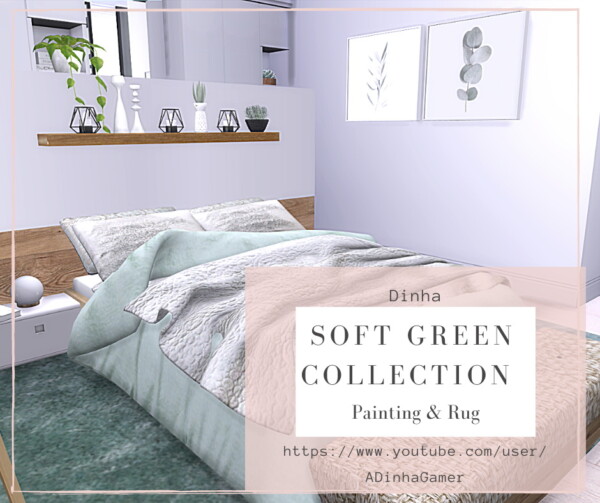 Dinha Gamer: Soft Green Collection Painting and Rug