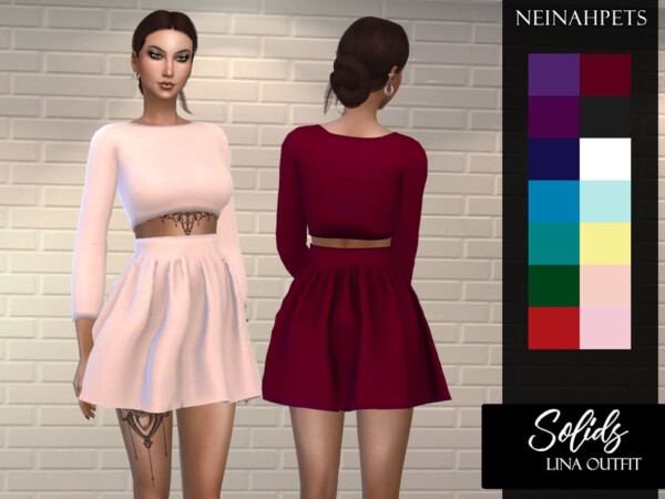 The Sims Resource: Solids Lina Outfit by neinahpets
