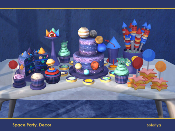 The Sims Resource: Space Party Decor by soloriya