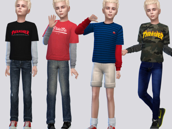The Sims Resource: Stefan Shirt Kids by McLayneSims
