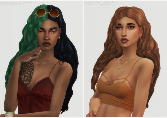Candy Sims 4: Storm Hairstyle