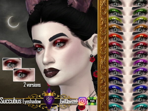 The Sims Resource: Succubus Eyeshadow by EvilQuinzel