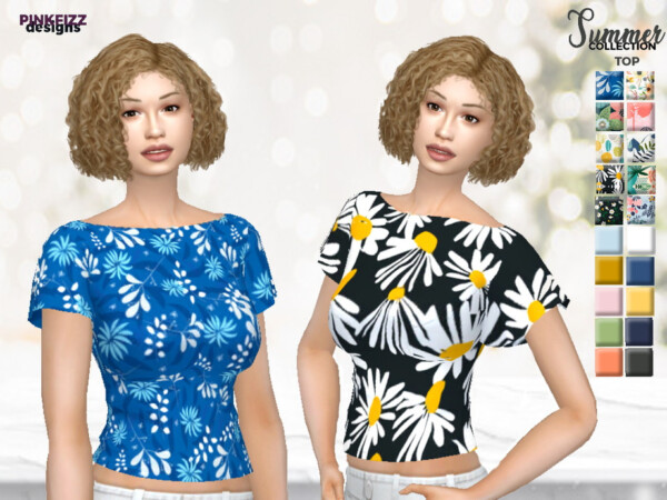 The Sims Resource: Summer Top by Pinkfizzzzz