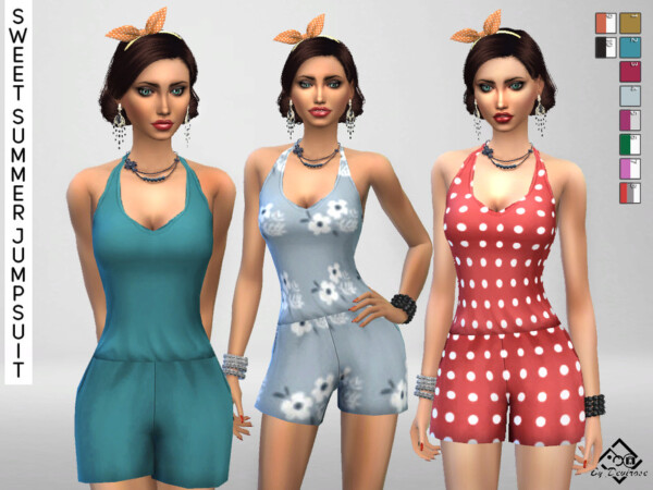 The Sims Resource: Sweet Summer Jumpsuit by Devirose