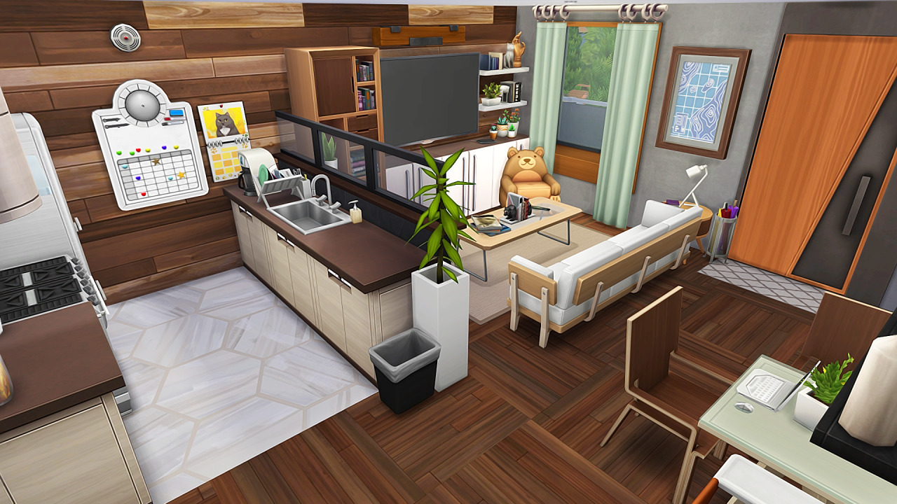 Aveline Sims: Tiny apartment for 8 sims • Sims 4 Downloads