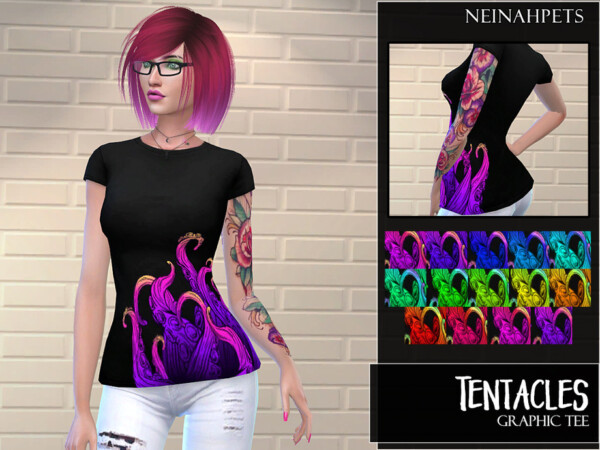 The Sims Resource: Tentacle Graphic Tee by neinahpets