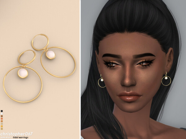 The Sims Resource: Tidal Earrings by christopher067
