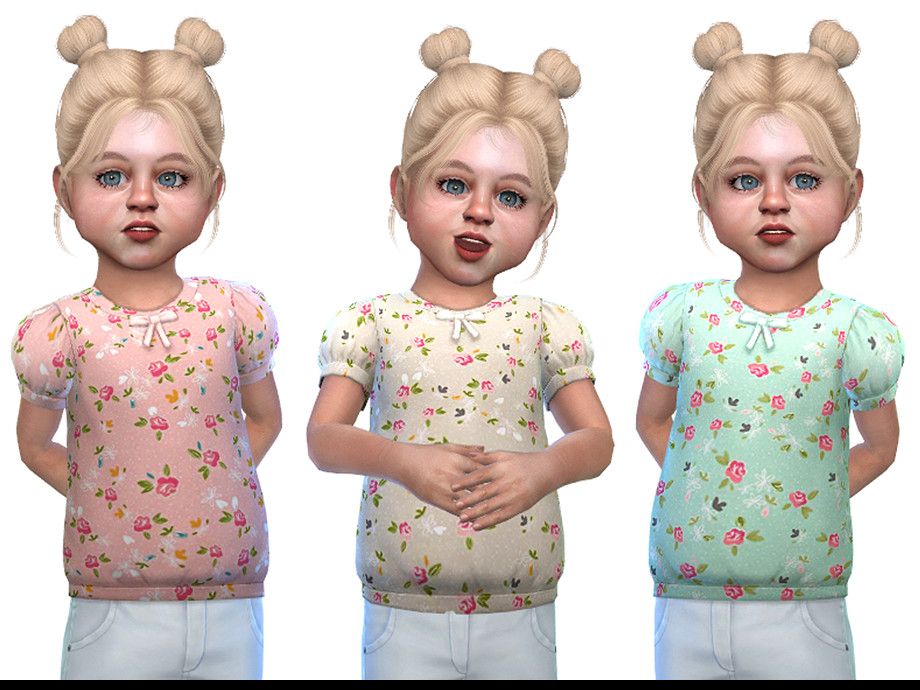 The Sims Resource: Top for Toddler Girls 01 by Little Things • Sims 4 ...