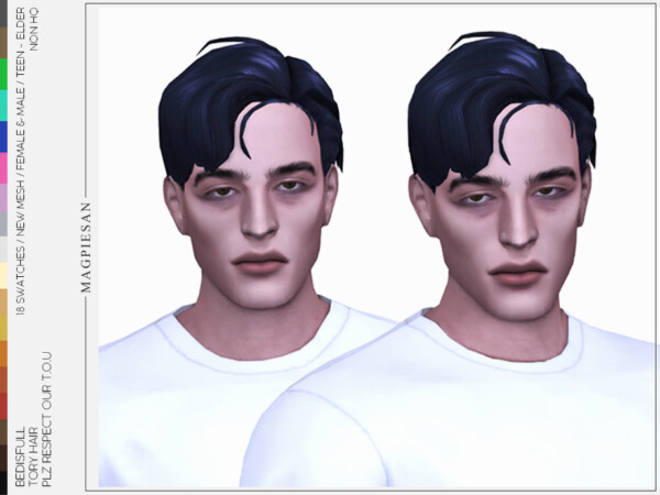 The Sims Resource: Tory hairstyle magpiesan