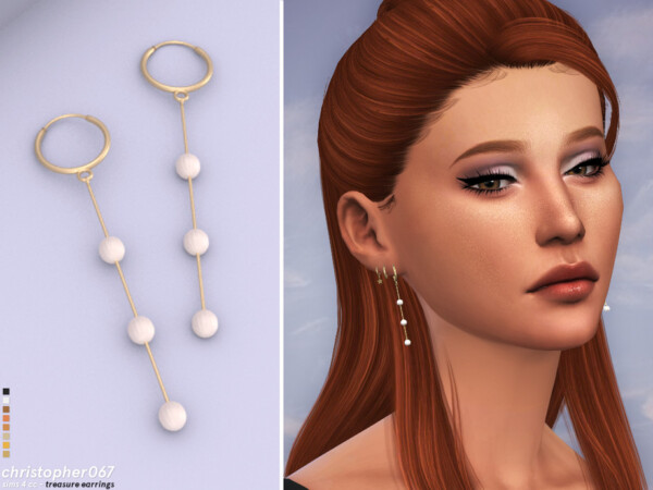 The Sims Resource: Treasure Earrings by christopher067