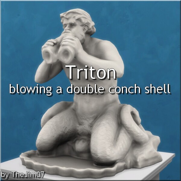 Triton blowing a double conch shell by TheJim07 from Mod The Sims