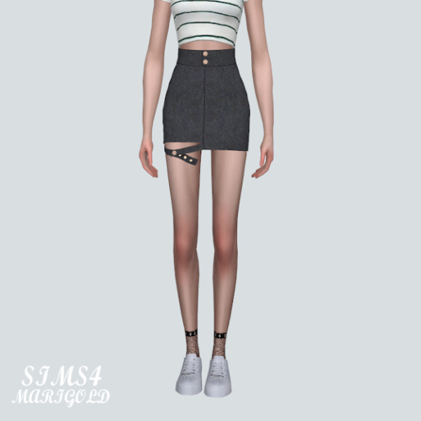 SIMS4 Marigold: U Stud Mini Skirt