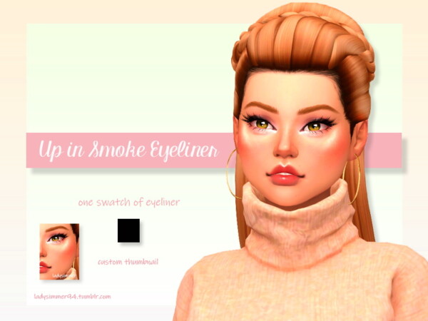 The Sims Resource: Up in Smoke Eyeliner by LadySimmer94