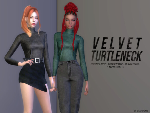 The Sims Resource: Velvet turtleneck by Alexa Catt