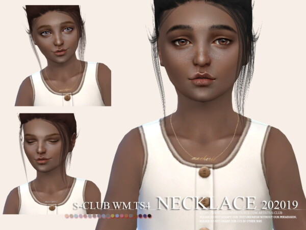 The Sims Resource: WM Necklace 202019 by S Club