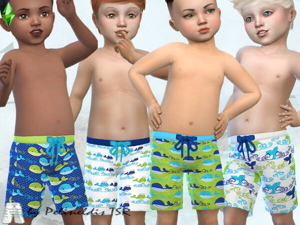 The Sims Resource: Whales ahoy Swim Shorts by Pelineldis