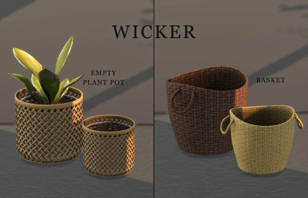 Leo 4 Sims: Wicker Pot and Basket
