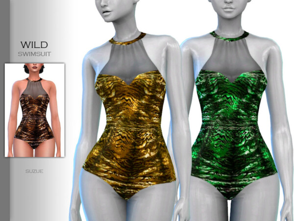 The Sims Resource: Wild Swimsuit by Suzue