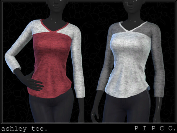 The Sims Resource: Ashley tee by Pipco