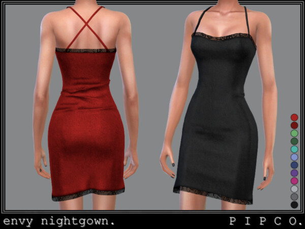 The Sims Resource: Envy Nightgown by Pipco