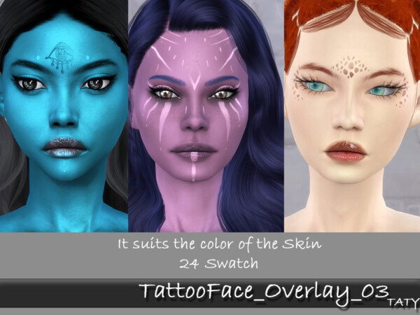 Tattoo Face Overlay 03 by tatygagg from TSR