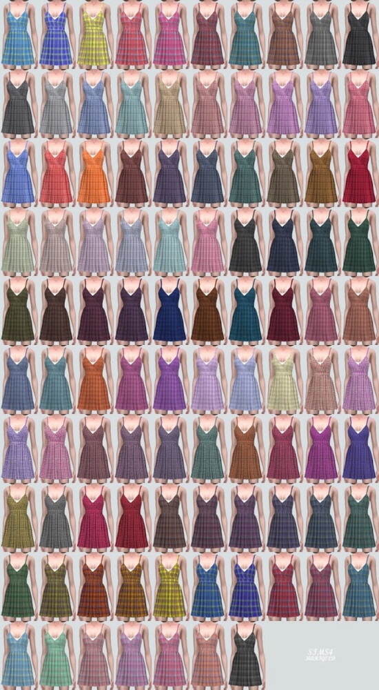 AAA Pleats Mini Dress V2 from SIMS4 Marigold