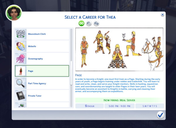 Page Part Time Career mod Medieval Themedby sokkarang from Mod The Sims