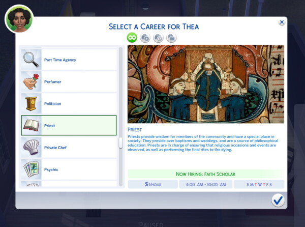 Priest Career by  sokkarang from Mod The Sims