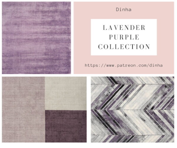 Lavender Purple Collection Painting and Rug from Dinha Gamer