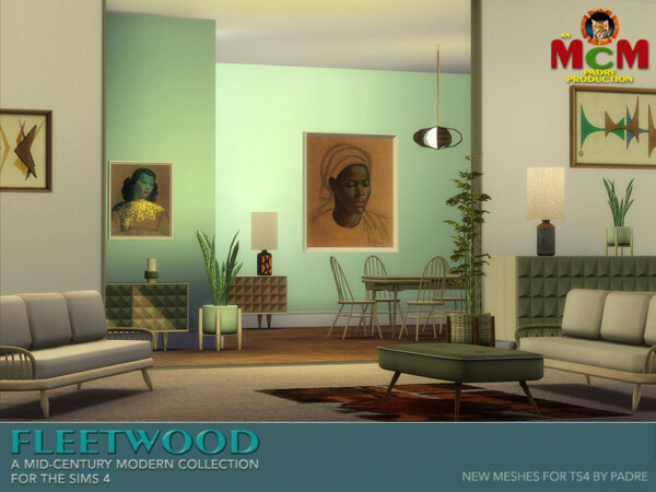 Fleetwood Mid Century Living and Dining Rooms by padre from TSR