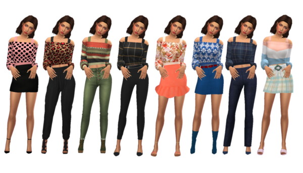 Open shoulder Sweater Discover from Sims 4 Sue