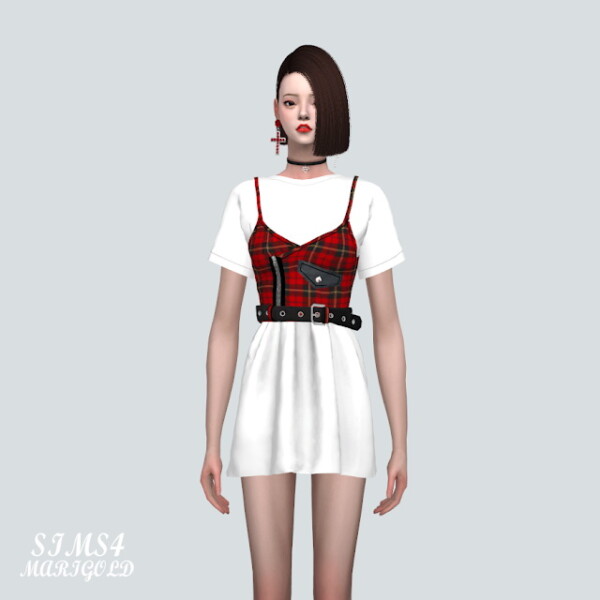 Z Punk Mini Dress With T shirts from SIMS4 Marigold